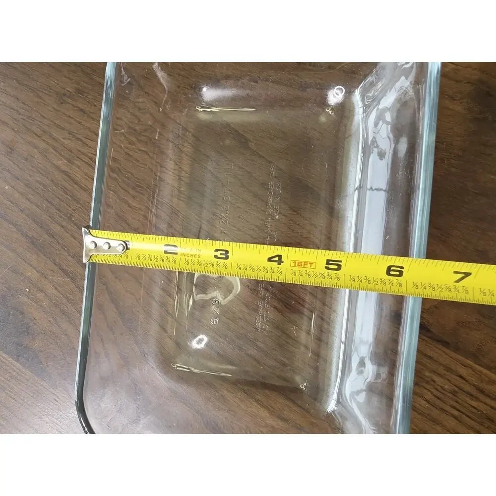 Vintage Clear Glass Loaf Pan‎ 6x9 Inch 1 Quart Baking Dish Made in USA